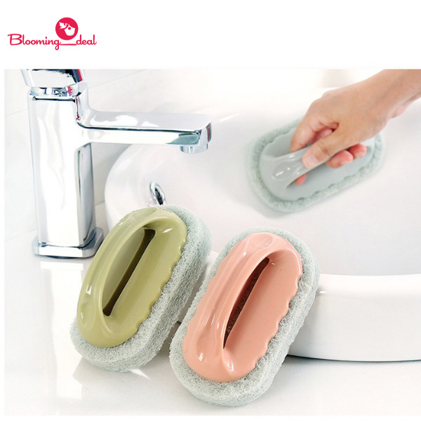 Sikat Spons Gagang Serbaguna /Spons Pembersih Kerak Panci Wastafel